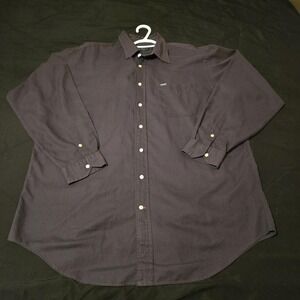 Daniel Cremieux Shirt Mens Large Brown Twill Button Front Long Sleeve‎ Hong Kong